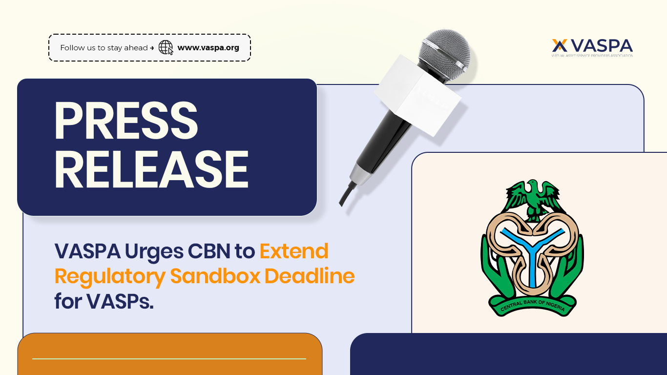 VASPA Submits Formal Request to Central Bank of Nigeria Seeking Extension and Strategic Reforms for the VASP Regulatory Sandbox